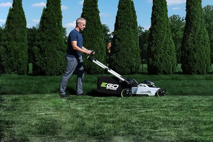 battery operated push lawn mower