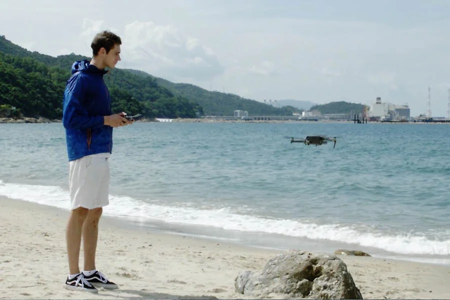 flying drone with a camera